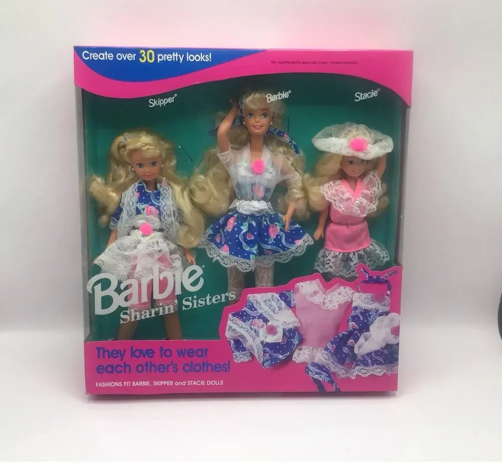 Barbie Sharin Sisters Gift Set 1992 Mattel 10143 Skipper Stacie Dolls NIB New